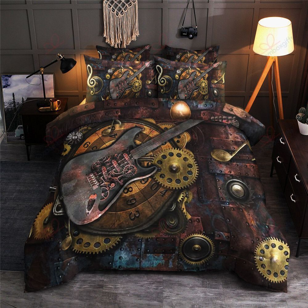 Dark Electric Guitar Bedding Set