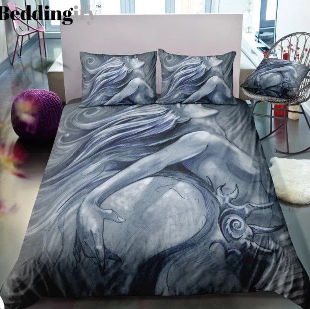 Dark Mermaid Bedding Set