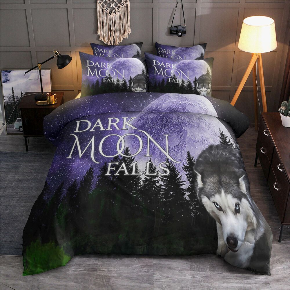 Dark Moon Wolf Bedding Set