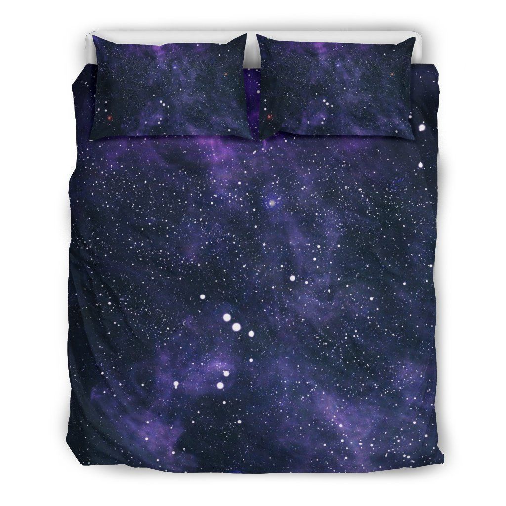 Dark Purple Galaxy Outer Space Bedding Set
