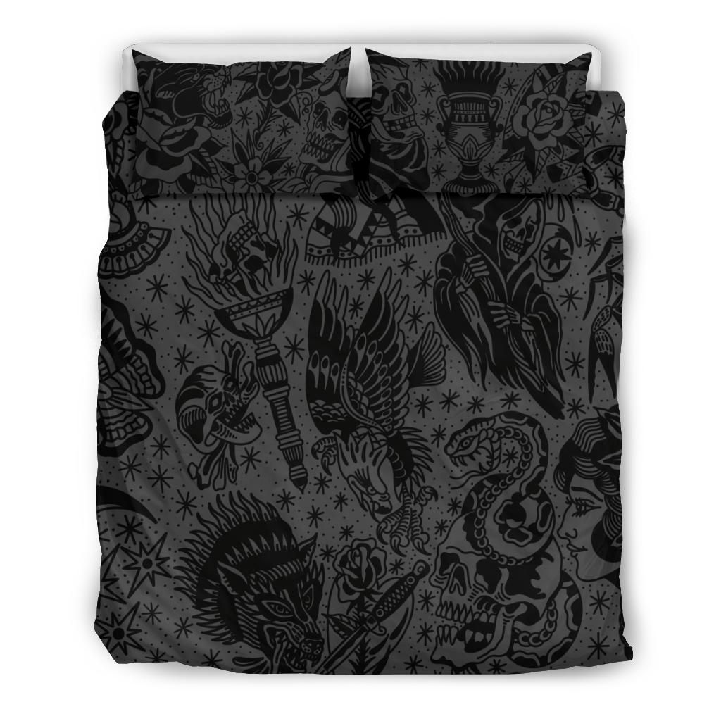 Dark Tattoo Flash Bedding Set