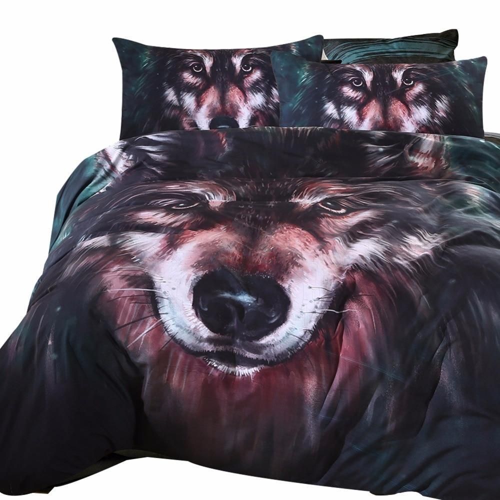 Dark Wolf Bedding Set