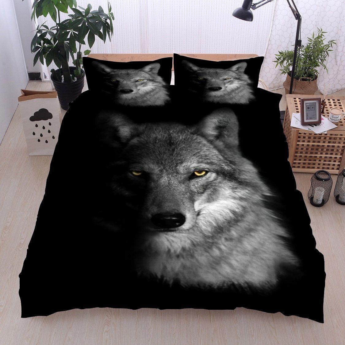 Dark Wolf Bedding Set