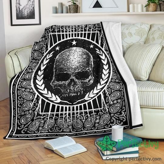 Darkness Skull Sherpa Fleece Blanket