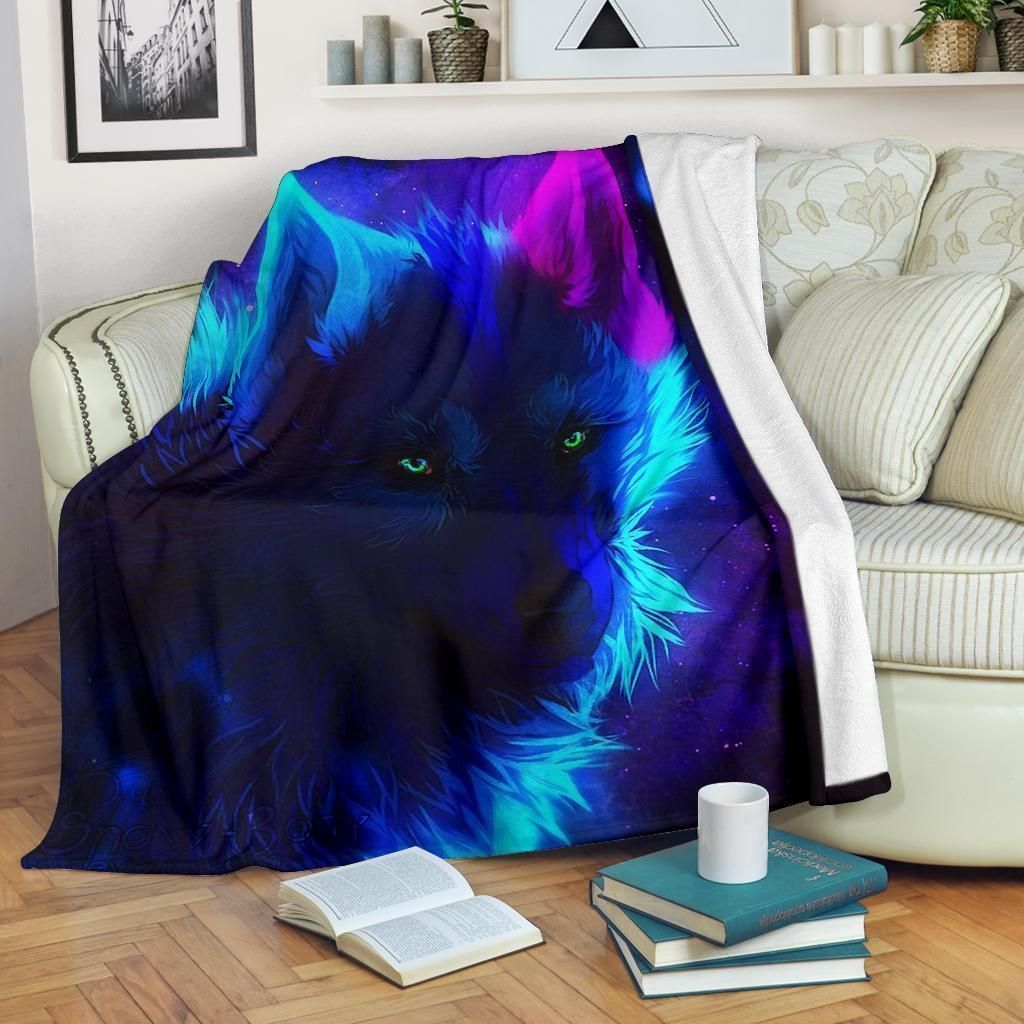 Darkness Wolf Fleece Blanket Gift For Wolf Lovers