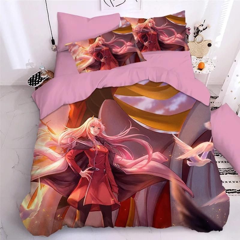 Darling In The Franxx Hiro Zero Two Ichigo Bedding Set
