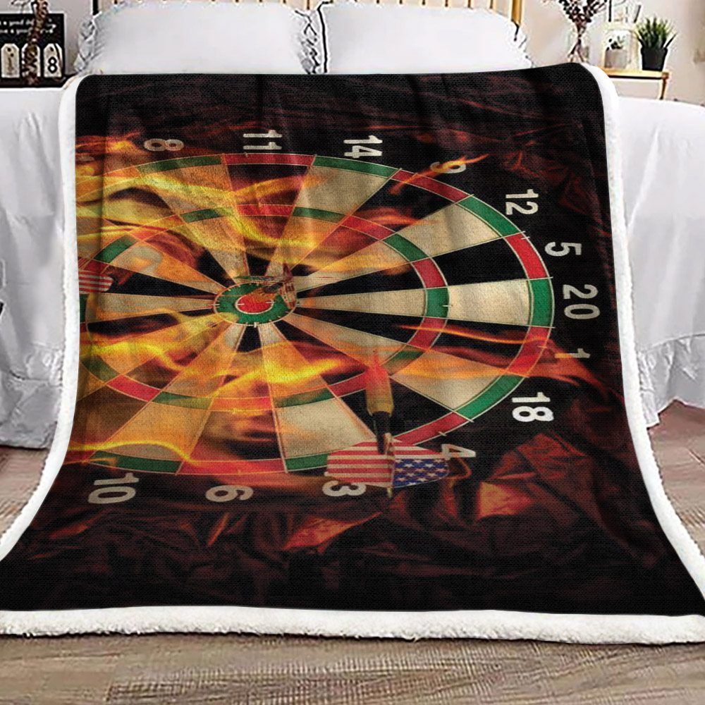 Dart Board Sherpa Fleece Blanket
