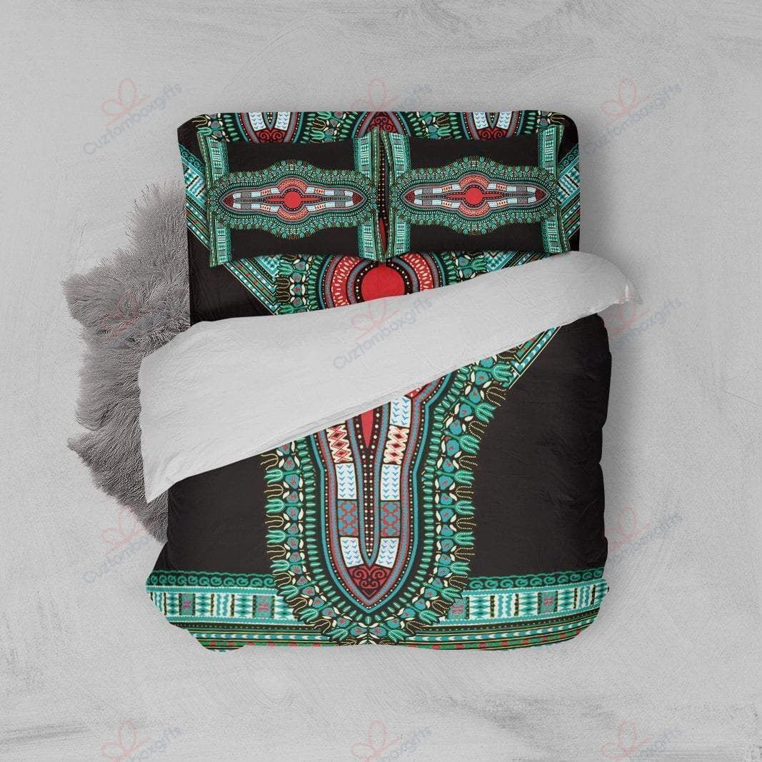 Dashiki Black Background Printed Bedding Set