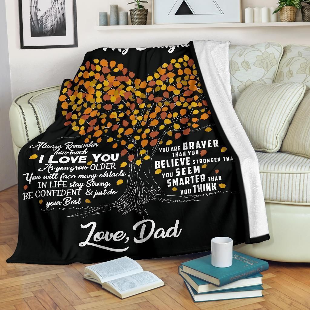 Daughter Alway Remember How Much I Love You Fleece Blanket