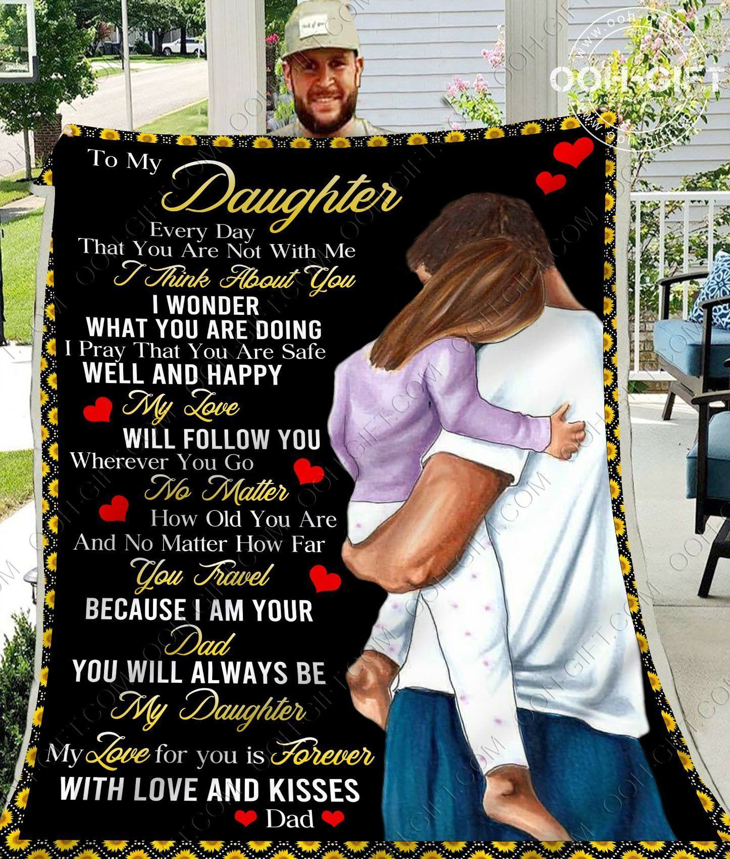 Daughter Always Be My Daughter Sherpa Fleece Blanket
