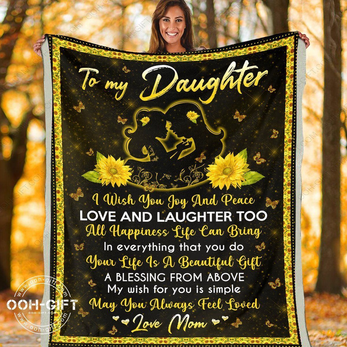 Daughter Always Feel Loved Sherpa Fleece Blanket
