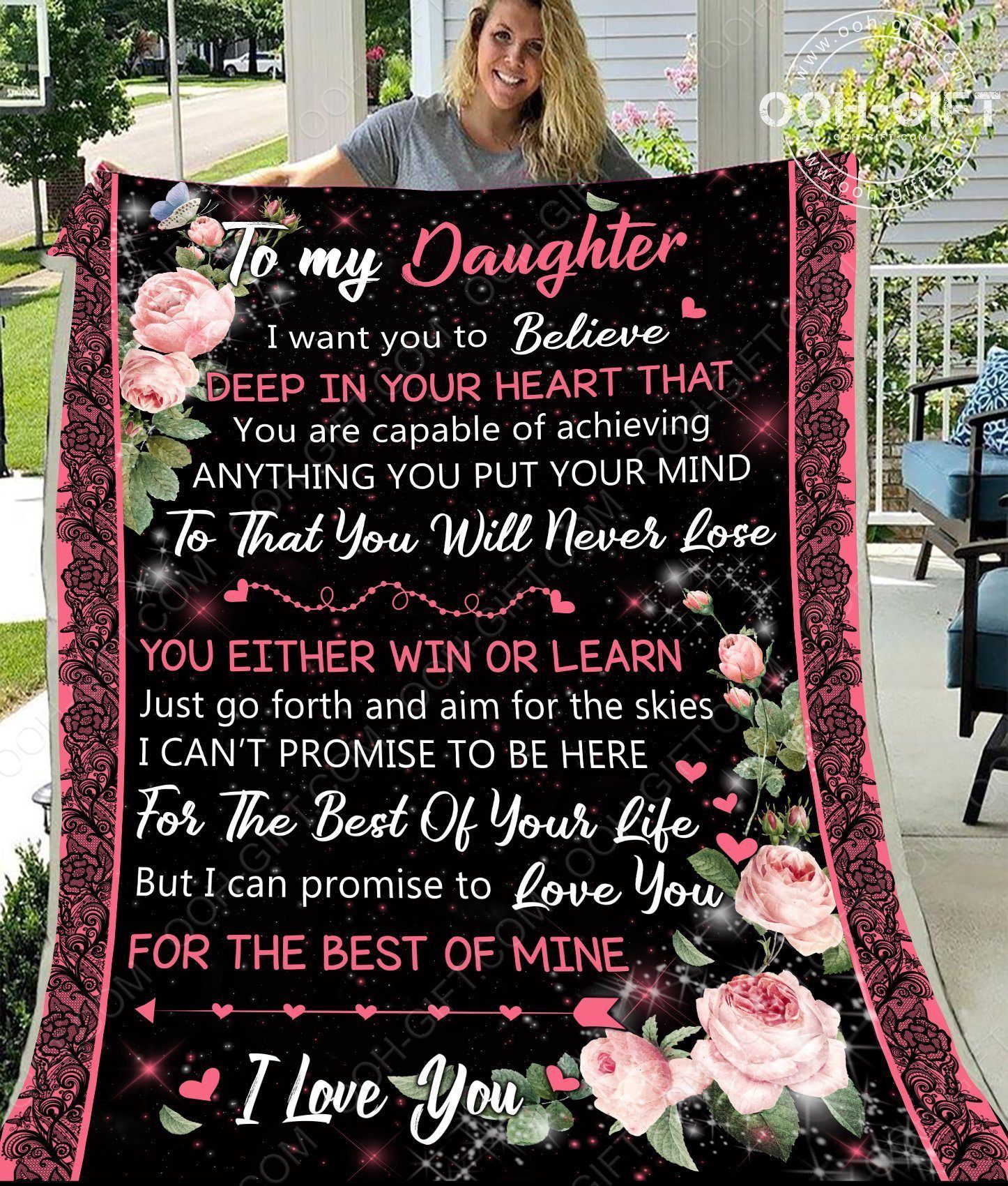 Daughter Always Remember Sherpa Fleece Blanket