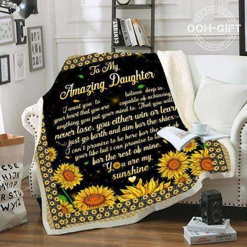 Daughter Amazing Daughter Sherpa Fleece Blanket
