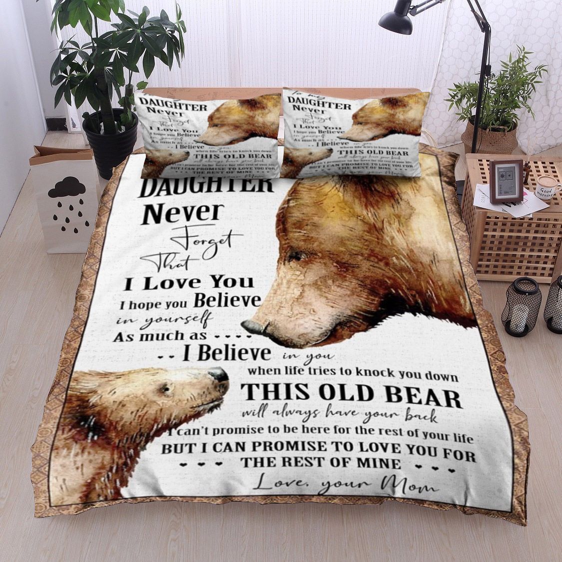 Daughter And Mom Bear Bedding Set
