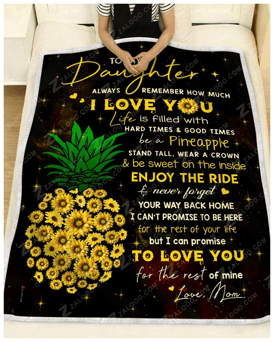 Daughter Be A Pineapple Sherpa Fleece Blanket