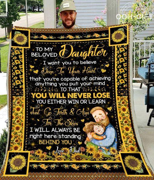 Daughter Behind You Sherpa Fleece Blanket