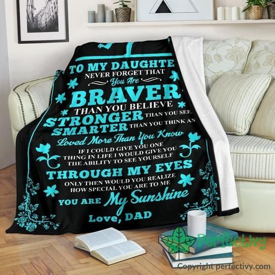 Daughter Braver Sherpa Fleece Blanket