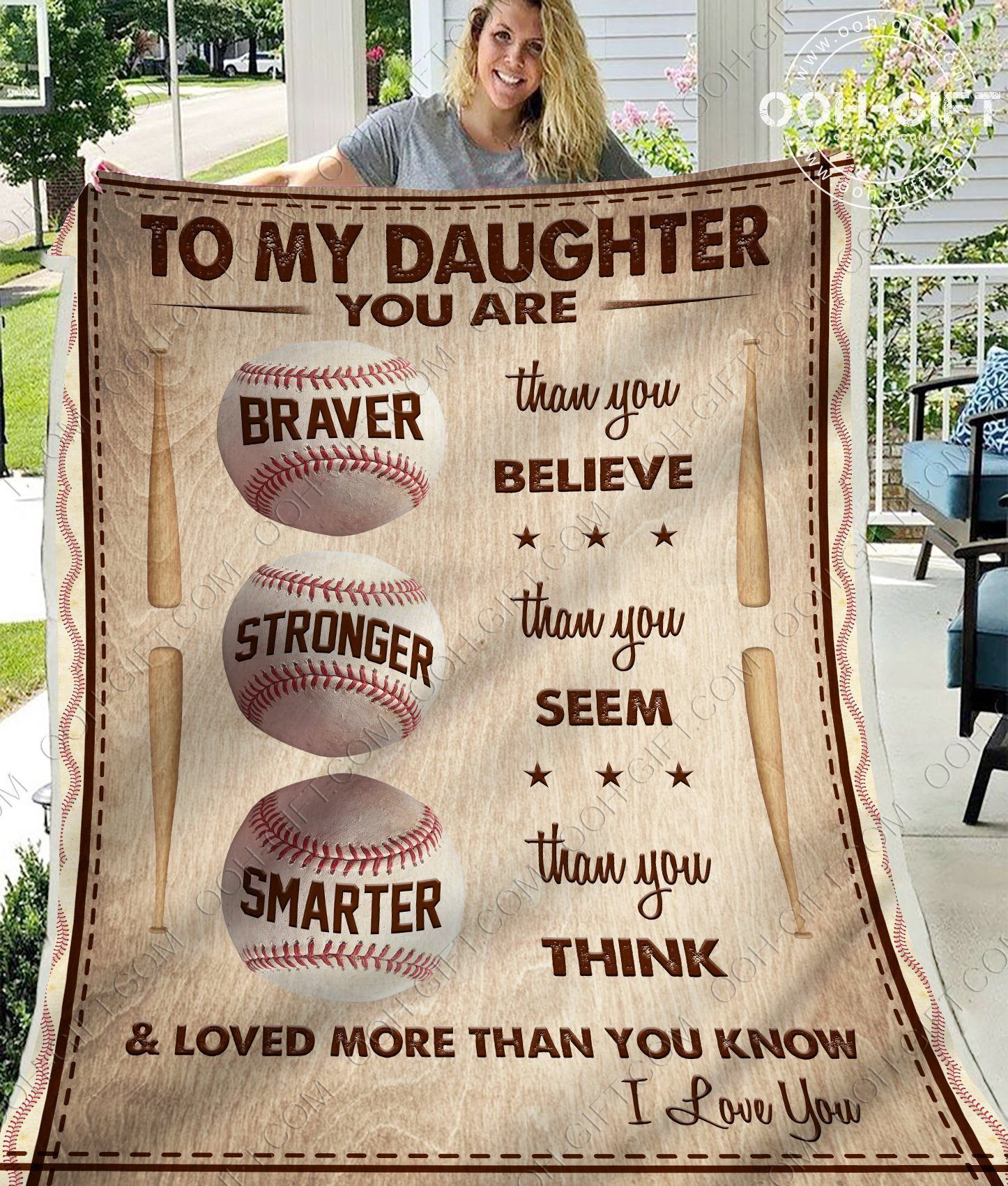 Daughter Braver Sherpa Fleece Blanket