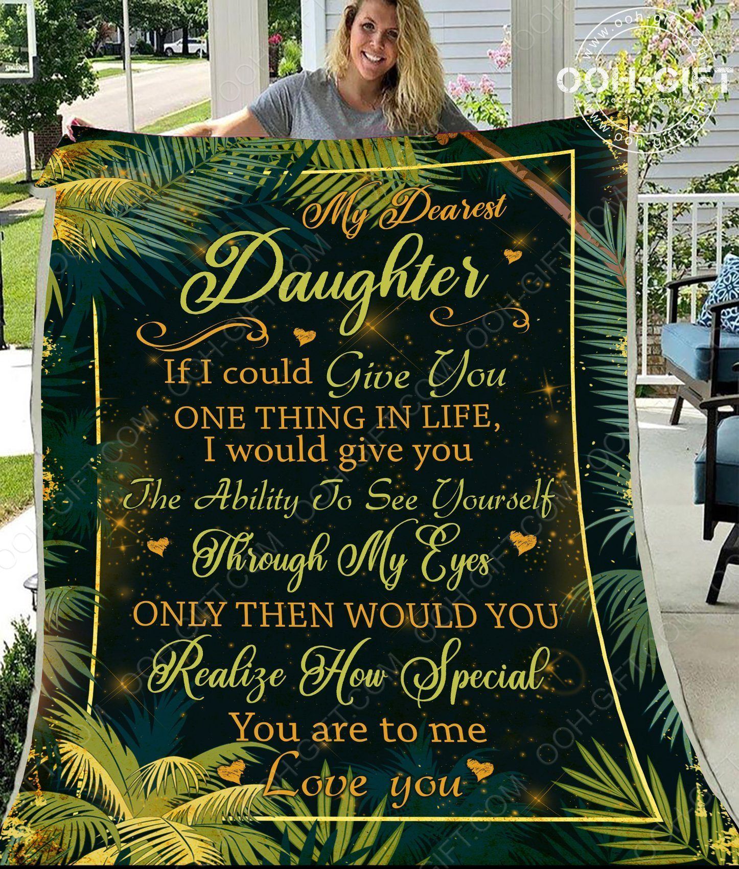 Daughter Dear Amazing Daughter Sherpa Fleece Blanket