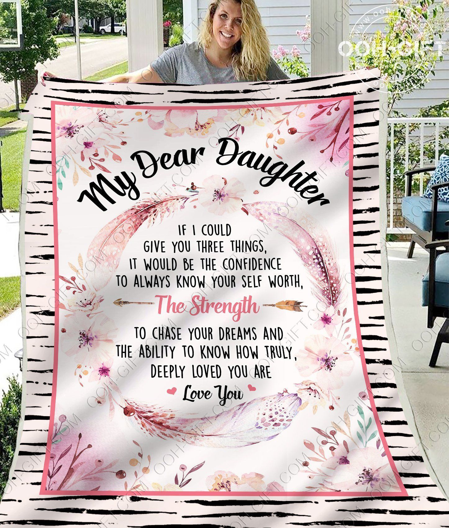 Daughter Dear Daughter Sherpa Fleece Blanket