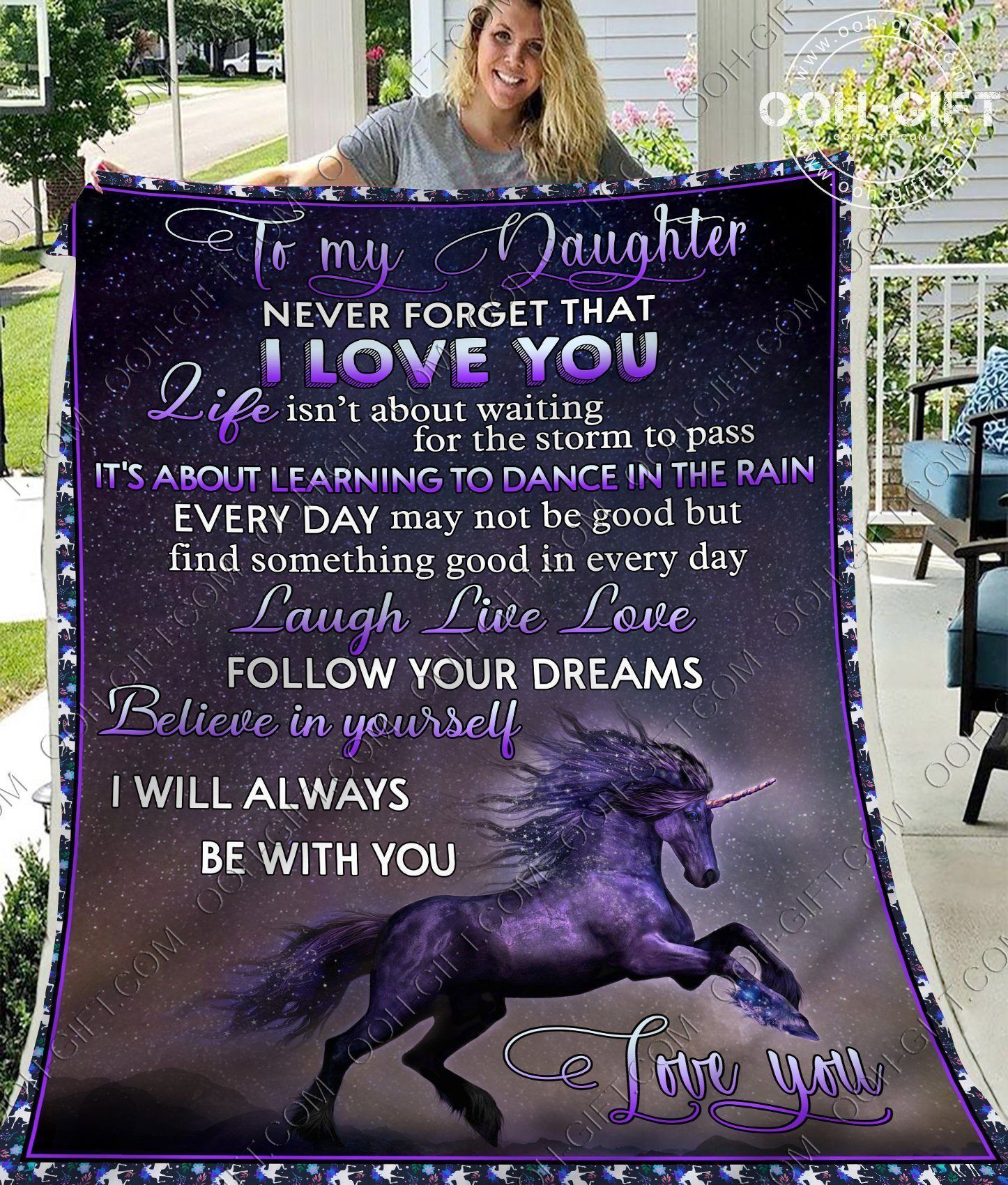 Daughter Follow Your Dreams Sherpa Fleece Blanket