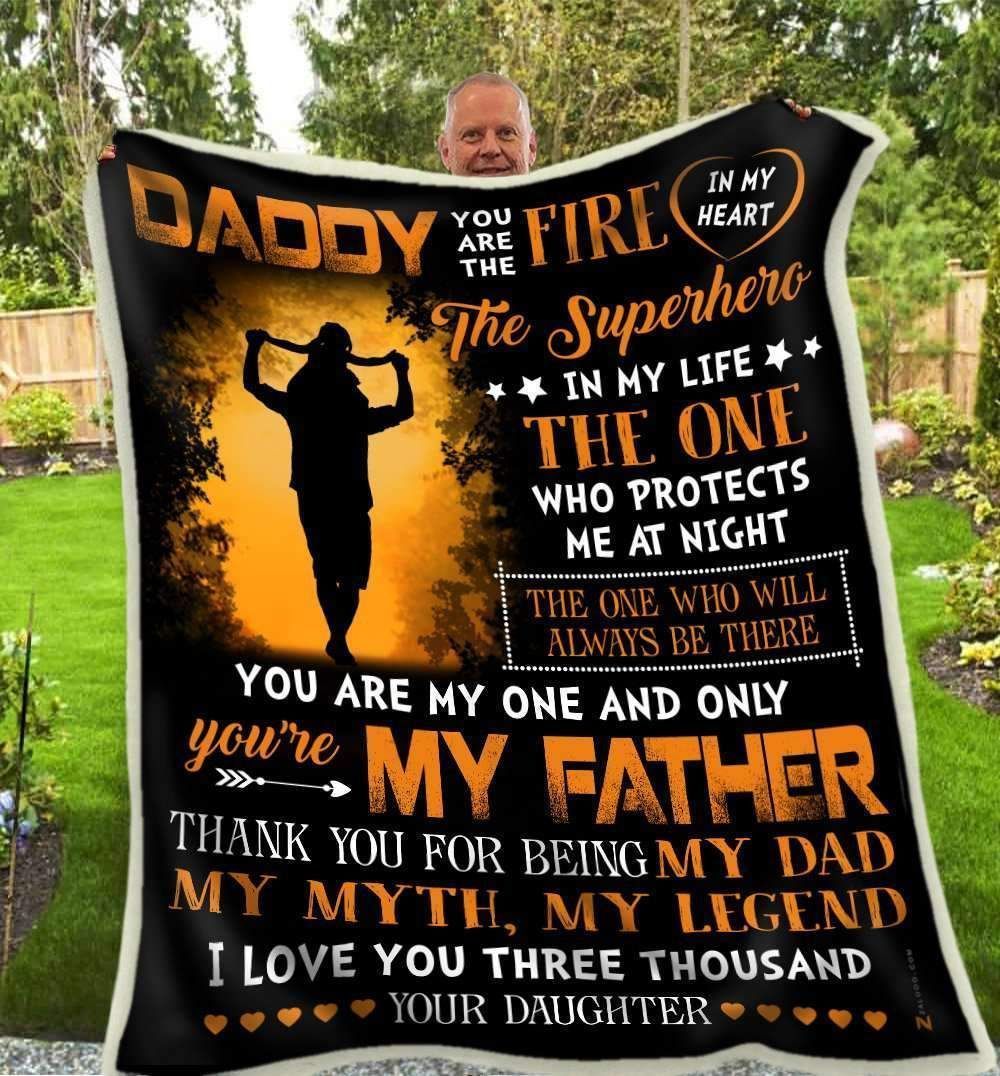 Daughter Gift For Daddy You’re My One And Only Fleece Blanket