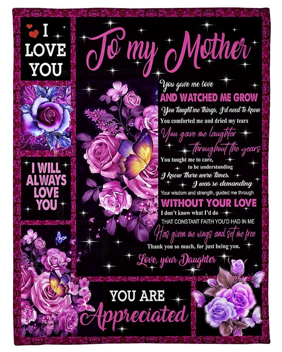 Daughter Gift For Mom I Will Always Love You Fleece Blanket