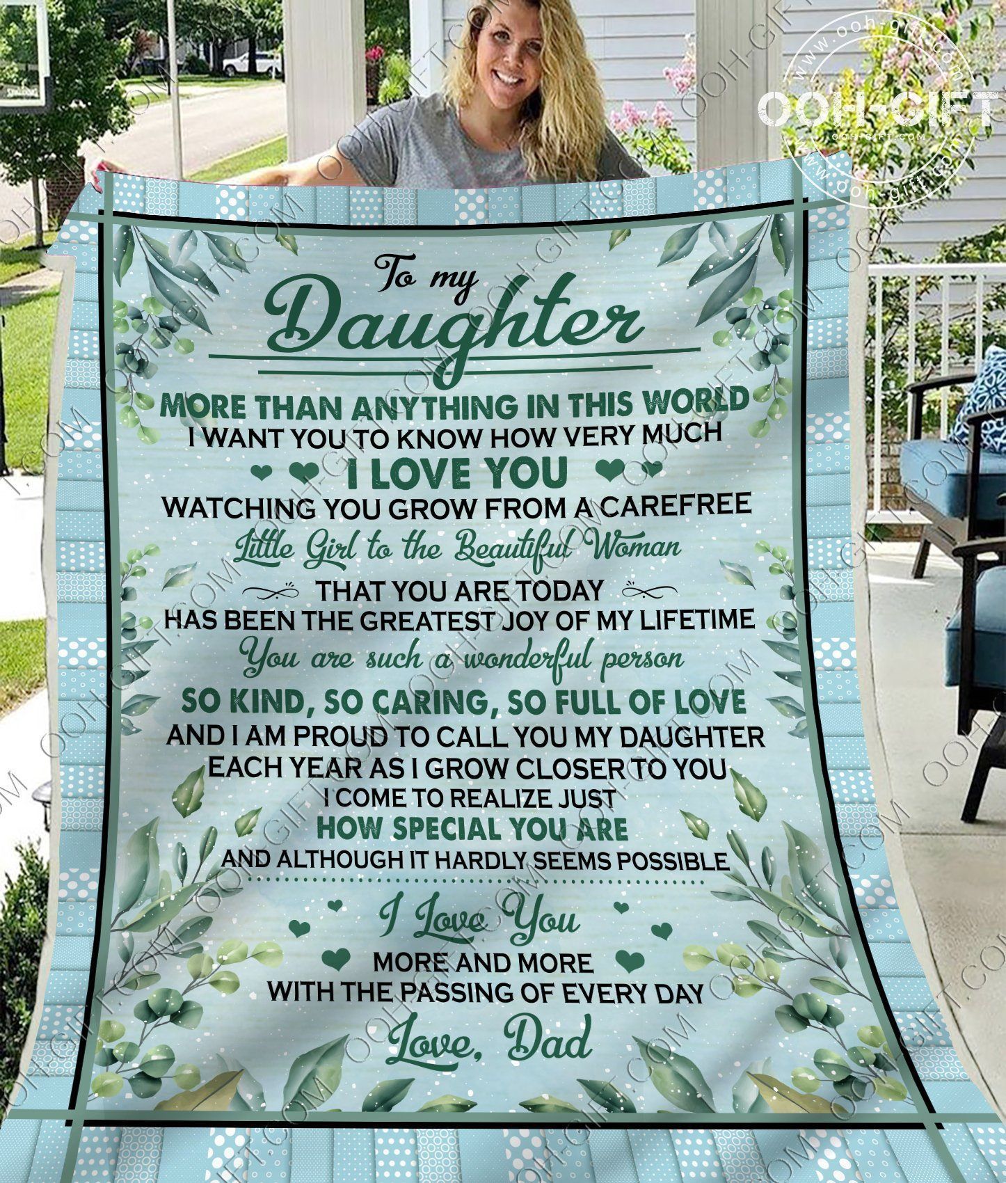 Daughter How Special You Are Sherpa Fleece Blanket