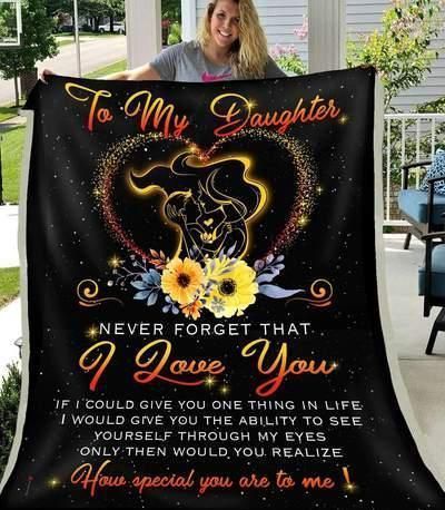 Daughter How Special You Are To Me Sherpa Fleece Blanket