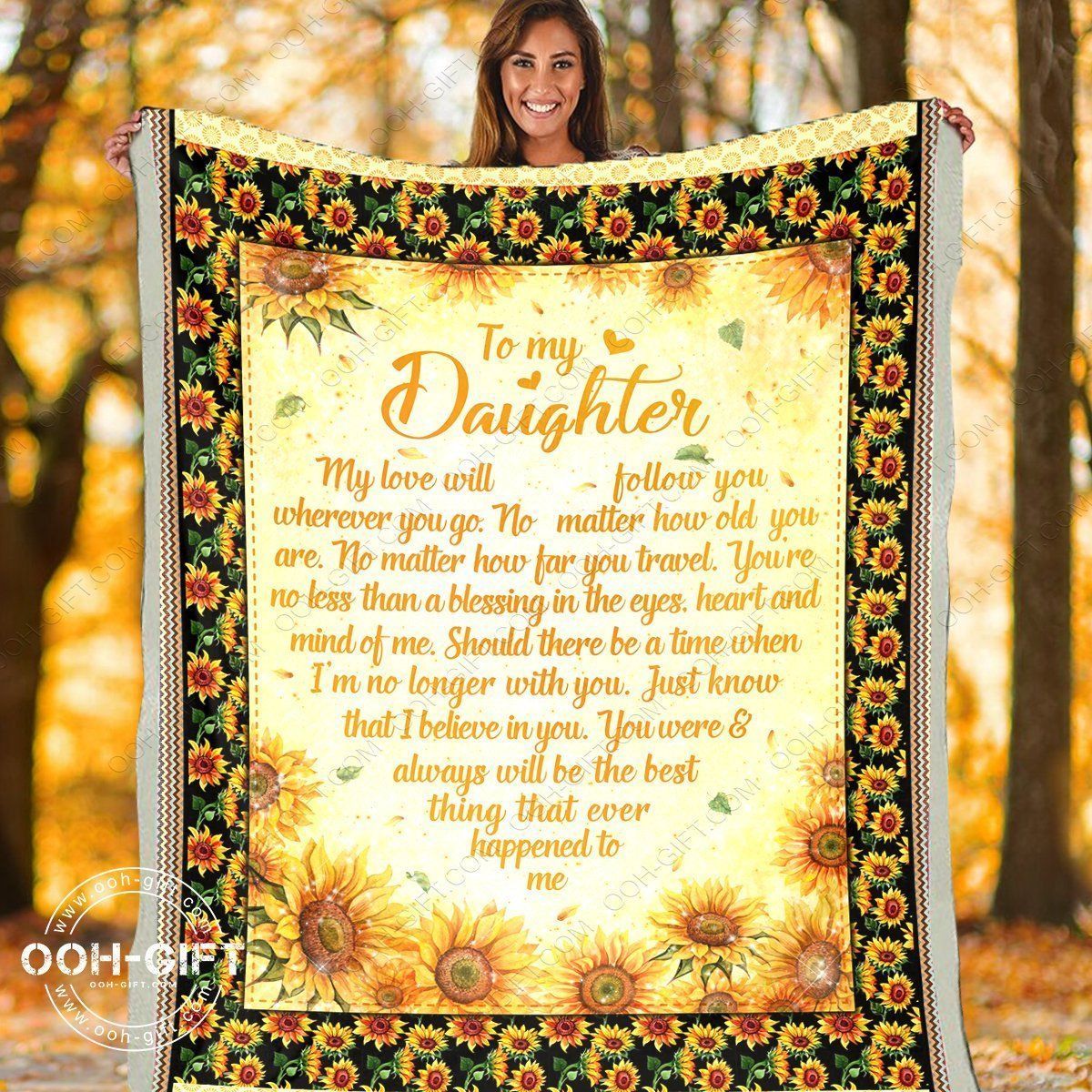 Daughter I Believe In You Sherpa Fleece Blanket