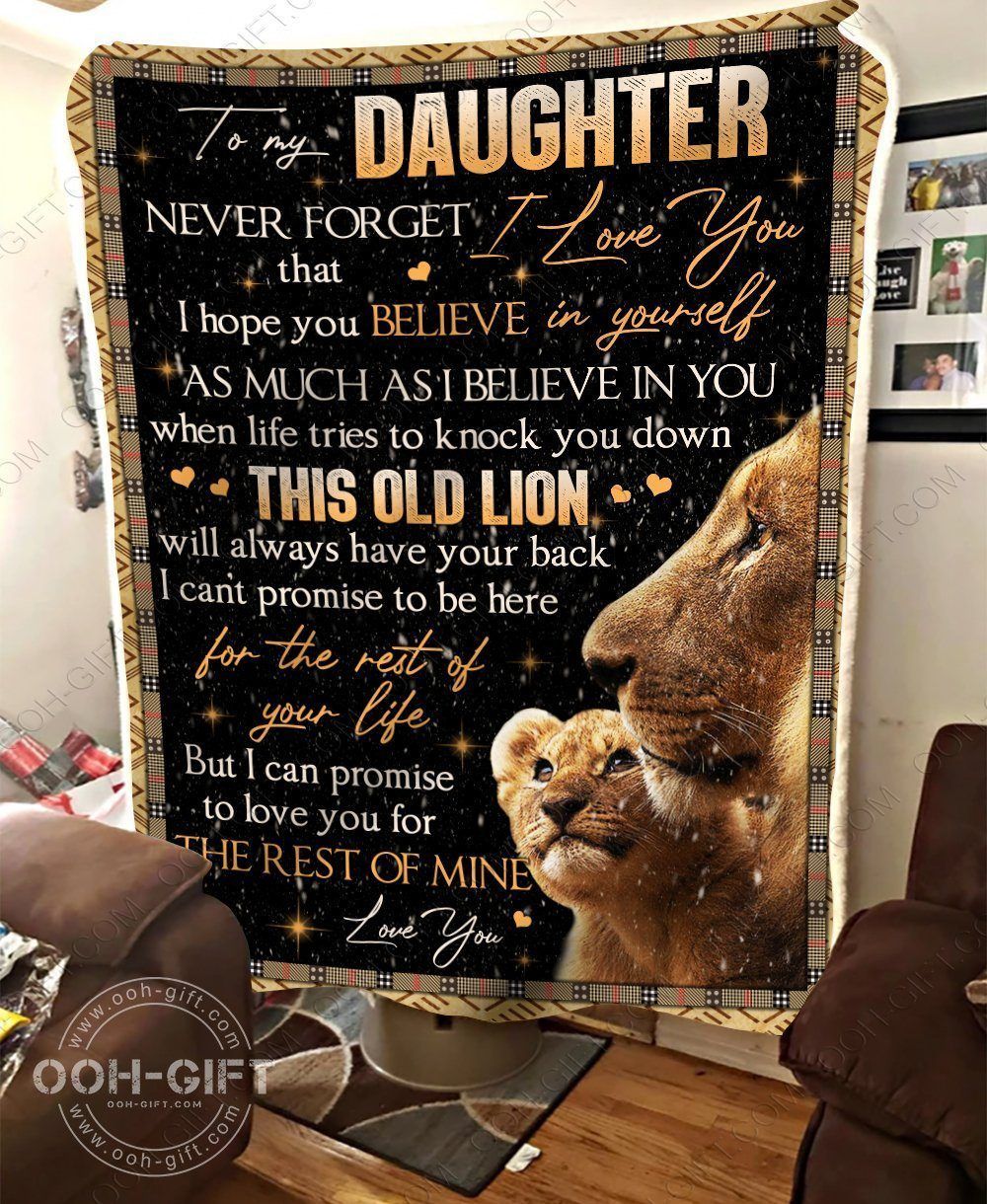 Daughter I Love You Sherpa Fleece Blanket