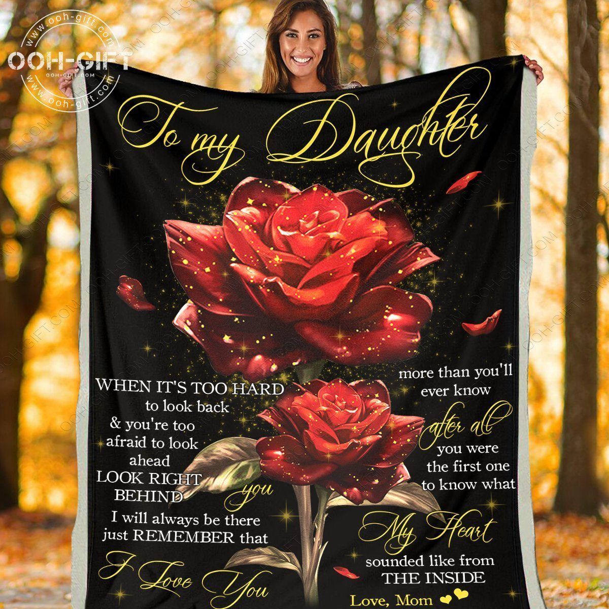Daughter I Love You Sherpa Fleece Blanket