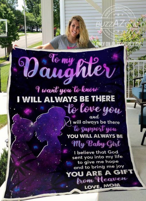 Daughter I Will Always Be There To Love You Sherpa Fleece Blanket