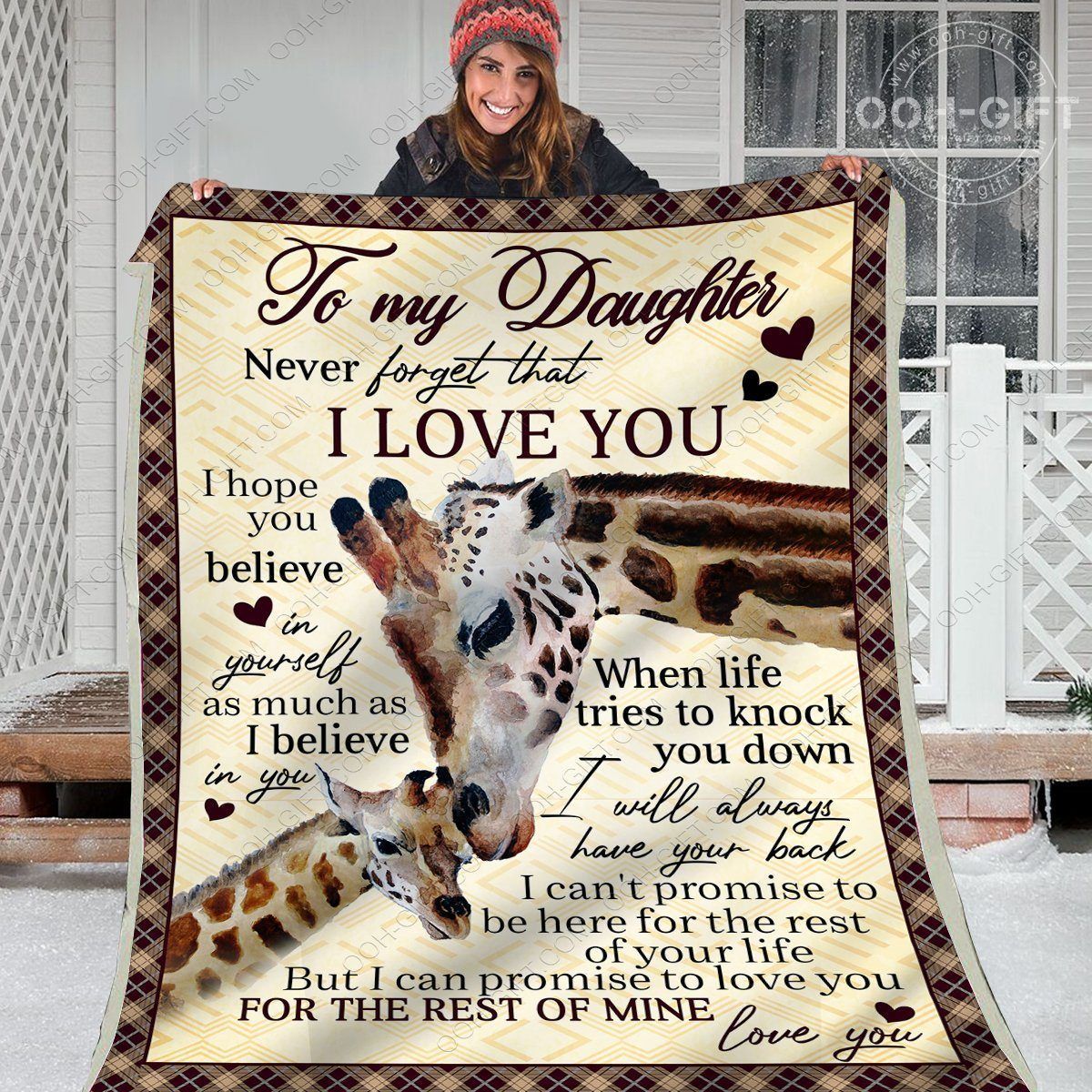 Daughter I Will Always Have Your Back Sherpa Fleece Blanket