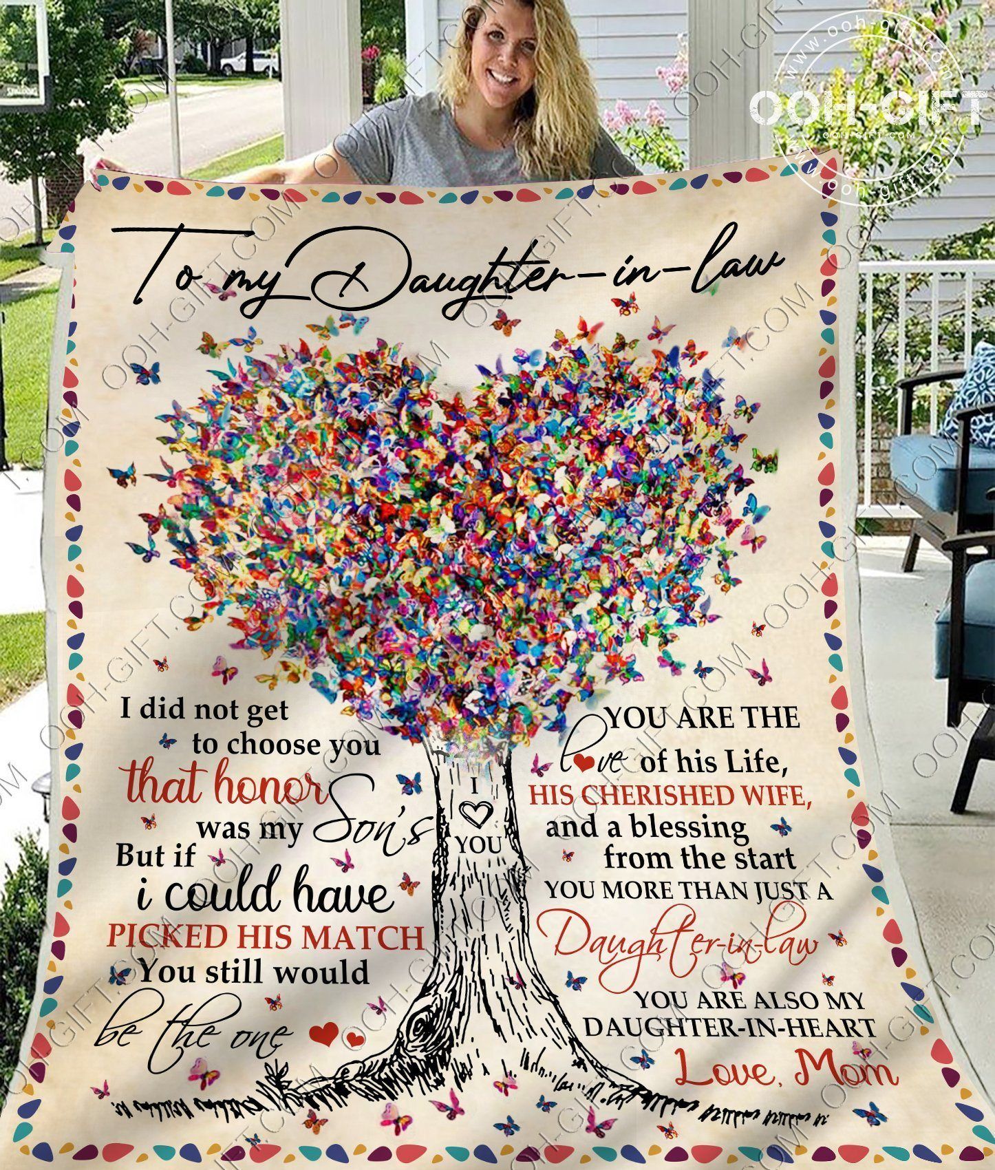 Daughter In Law Love You Sherpa Fleece Blanket