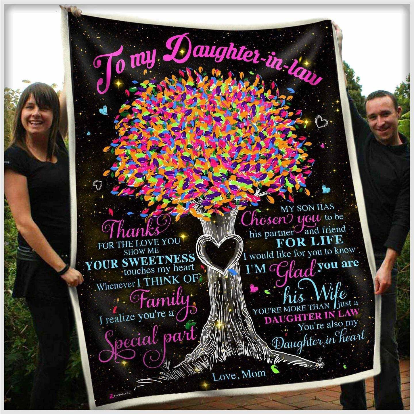 Daughter in law Special Part Sherpa Fleece Blanket