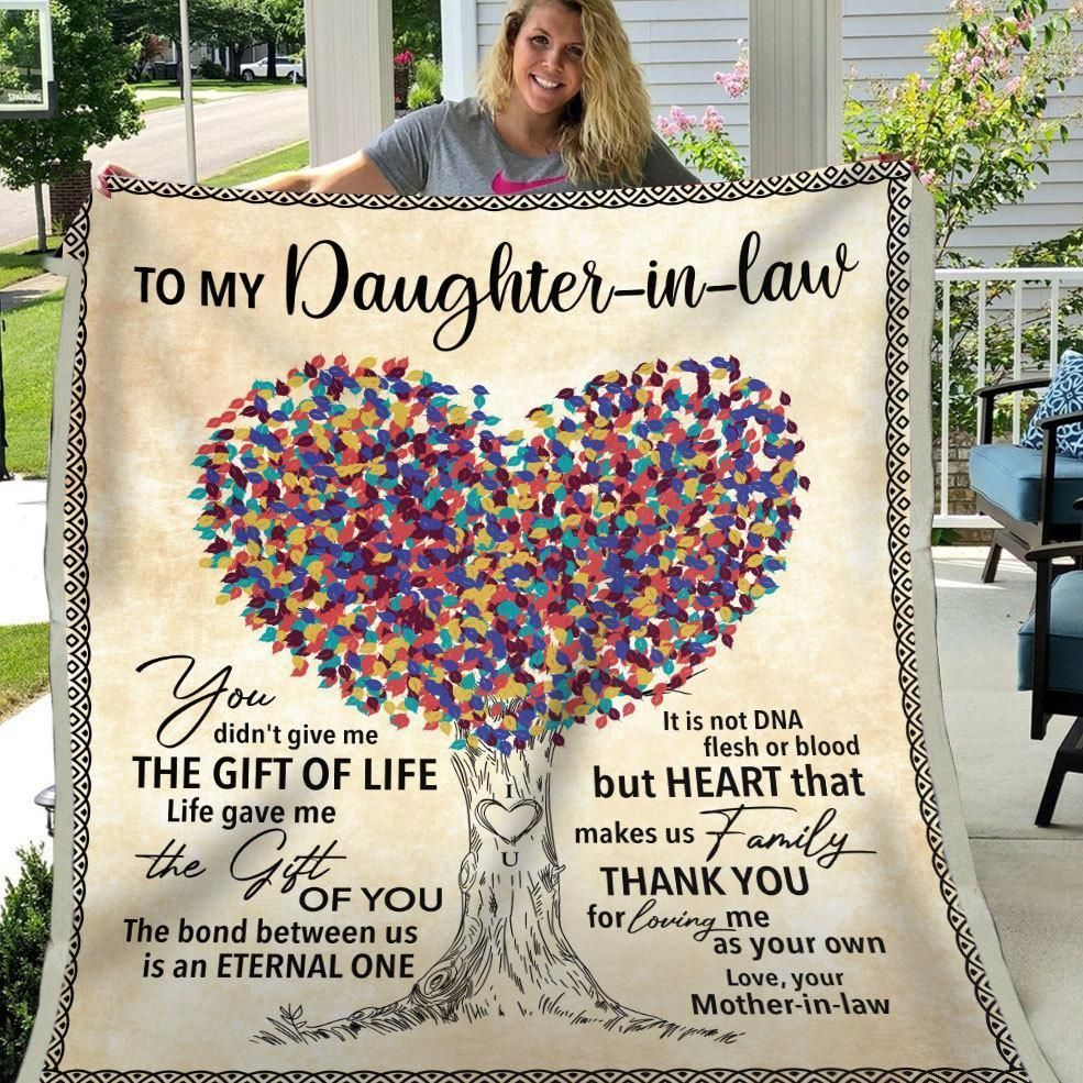 Daughter In Law Thanks For Loving Me Sherpa Fleece Blanket