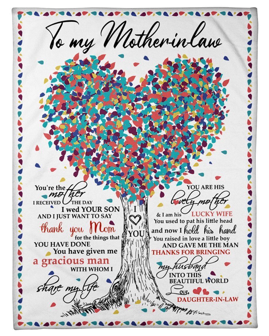 Daughter In Law To Mother In Law Thank You Mom Fleece Blanket