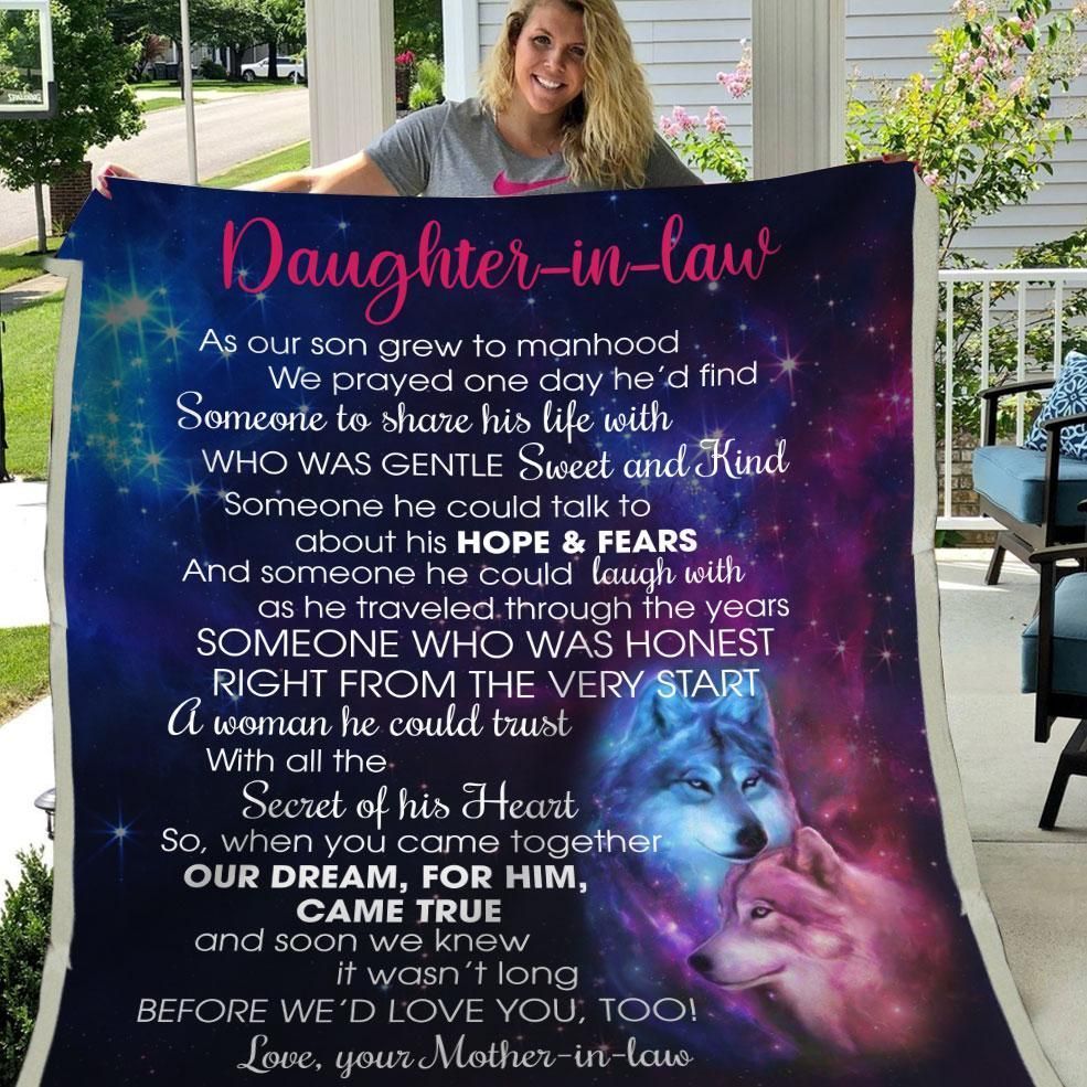 Daughter In Law We’d Love You Sherpa Fleece Blanket