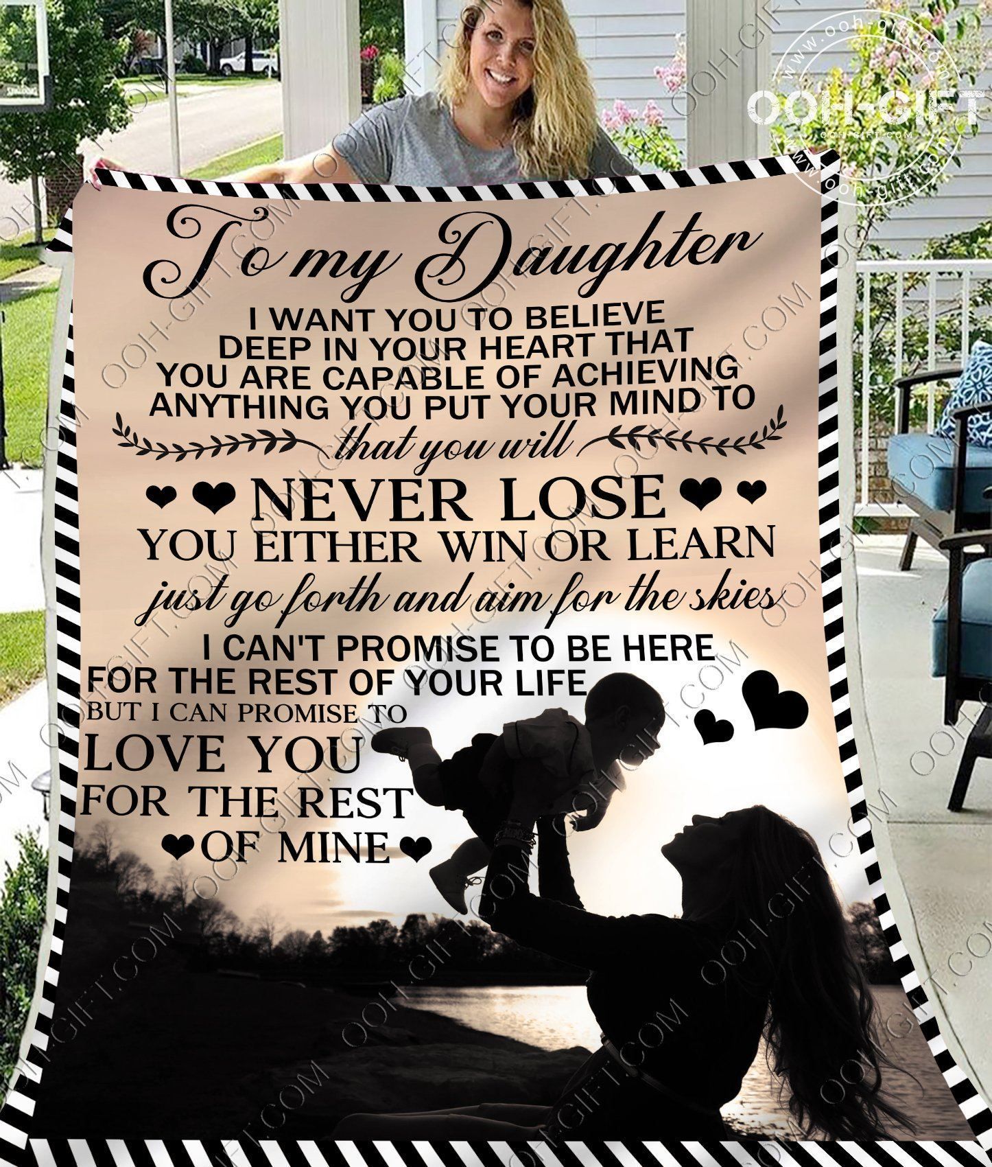 Daughter Just Go Forth Sherpa Fleece Blanket