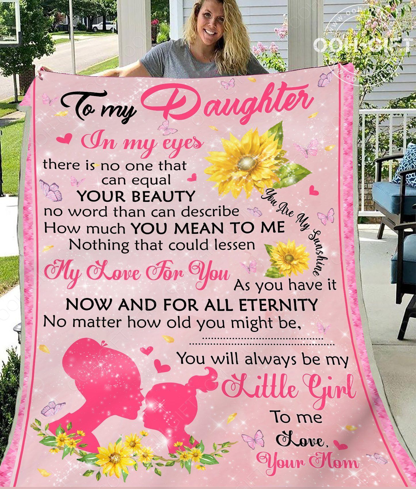 Daughter Little Girl Sherpa Fleece Blanket