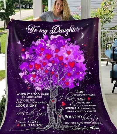 Daughter Look Right Beside You Sherpa Fleece Blanket