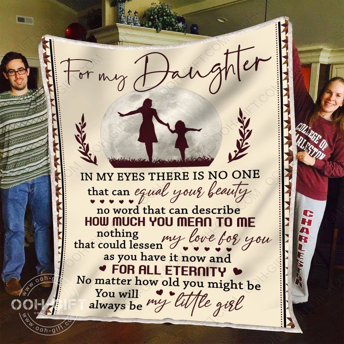 Daughter Love You For Eternity Sherpa Fleece Blanket