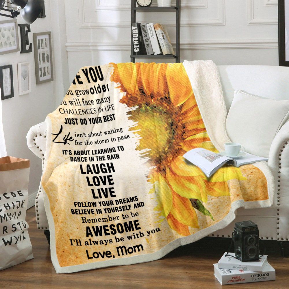 Daughter Mom Never Forget That I Love You Sherpa Fleece Blanket