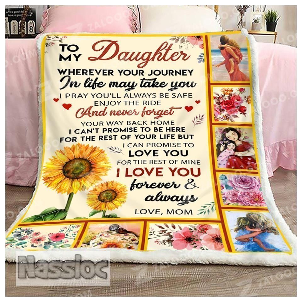 Daughter -Mom To Daughter Fleece Blanket