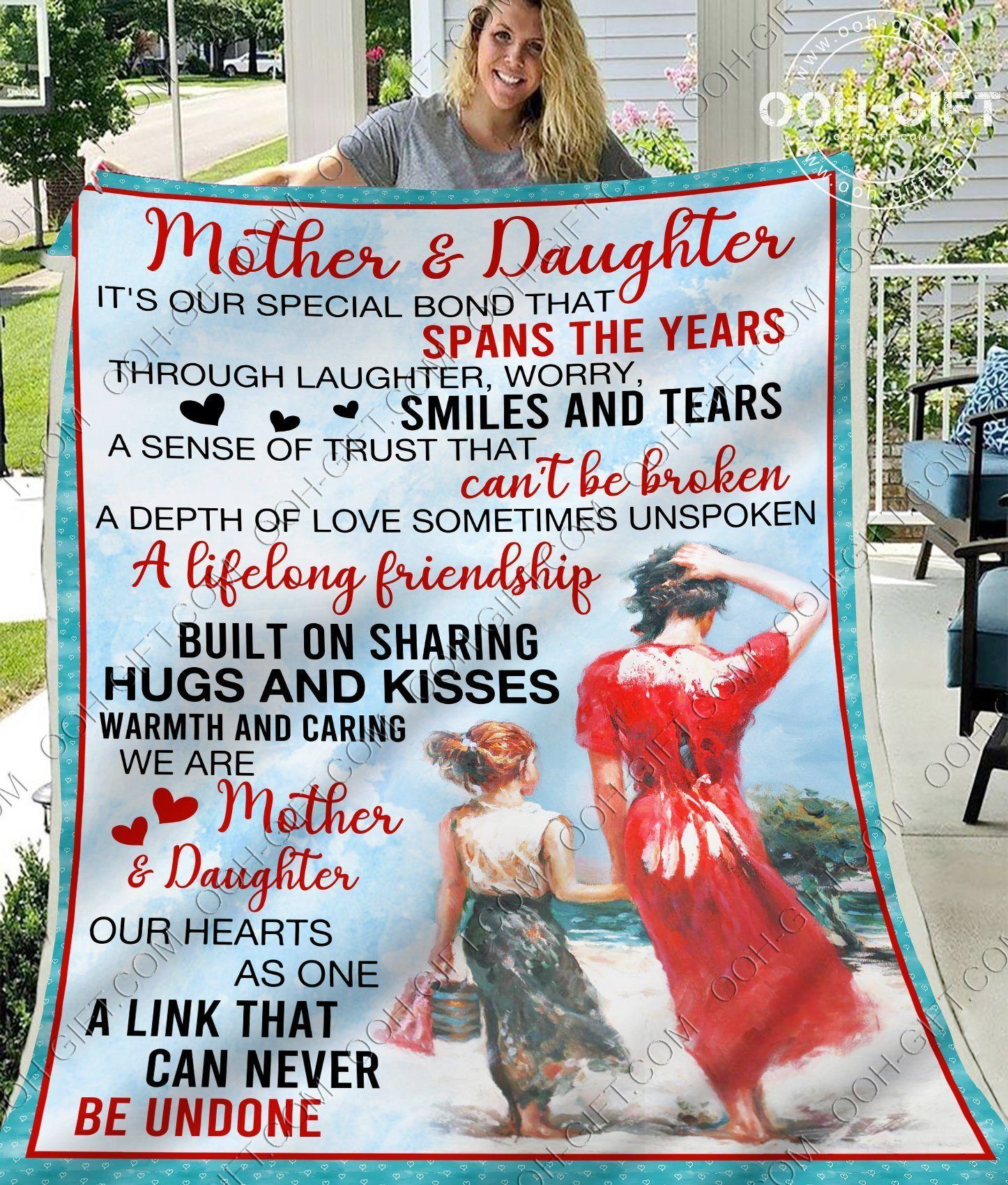 Daughter Mother Daughter Sherpa Fleece Blanket