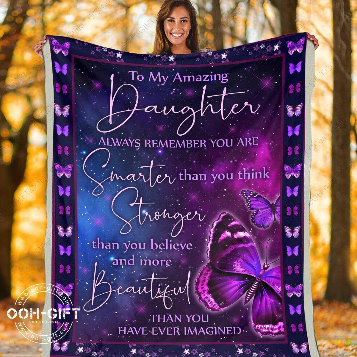 Daughter My Amazing Daughter Sherpa Fleece Blanket