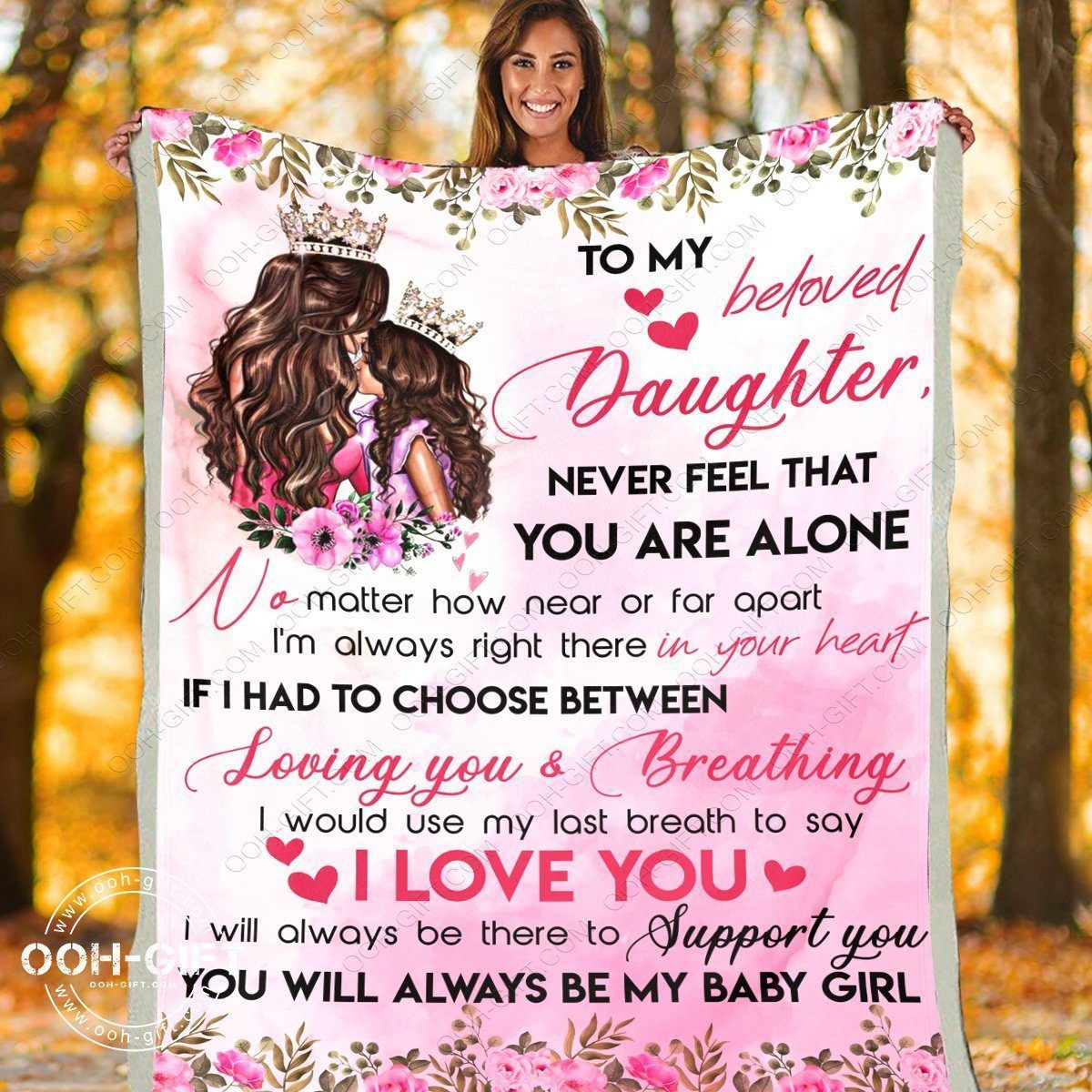 Daughter My Baby Girl Sherpa Fleece Blanket