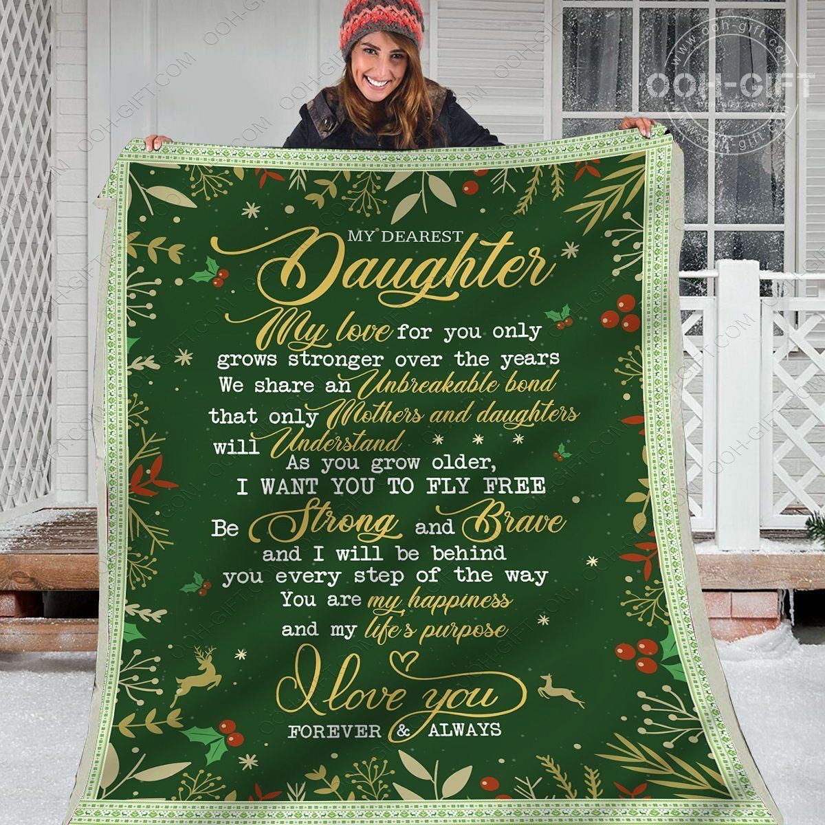 Daughter My Love For You Sherpa Fleece Blanket