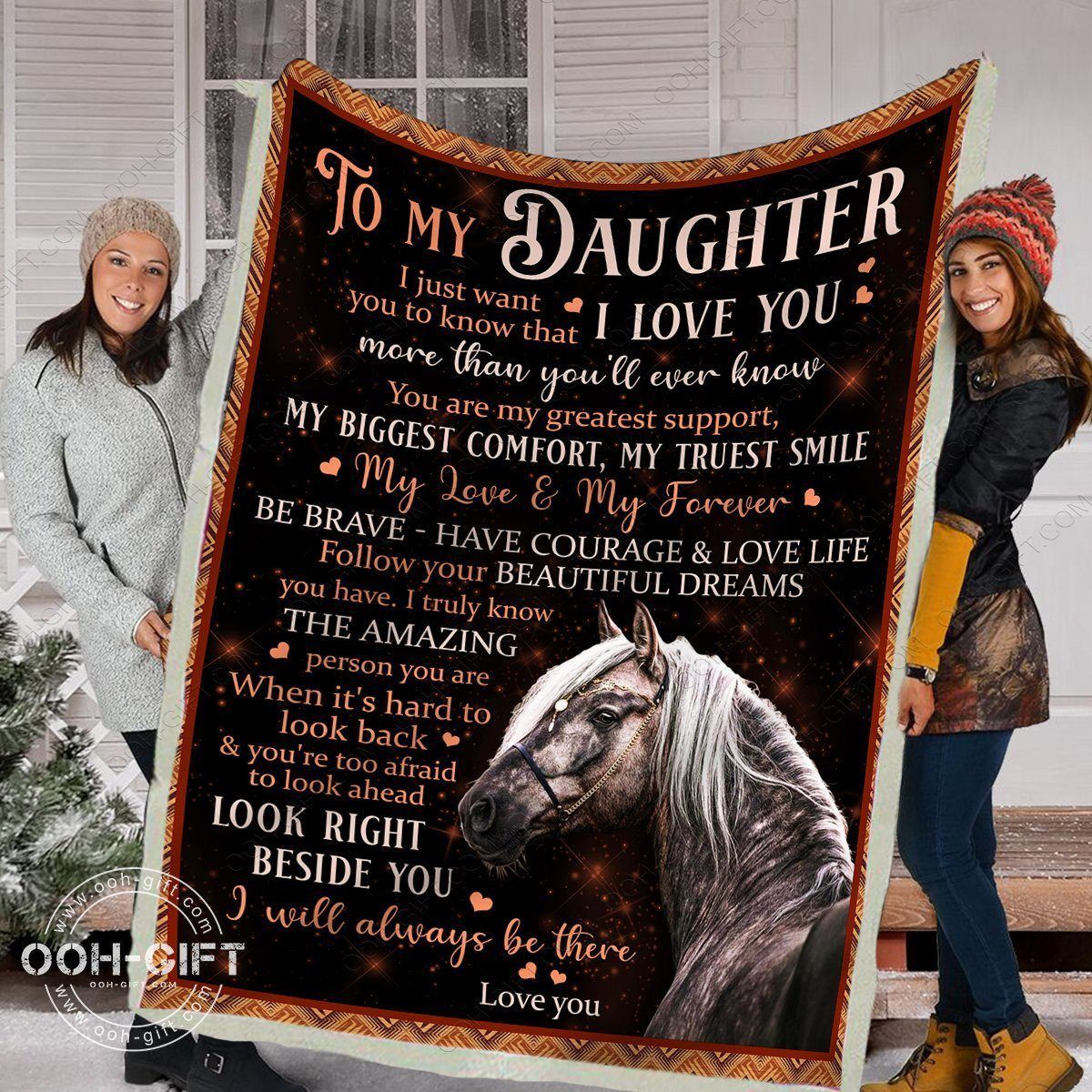 Daughter My Love My Forever Sherpa Fleece Blanket
